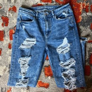 American Eagle distressed mom Jean